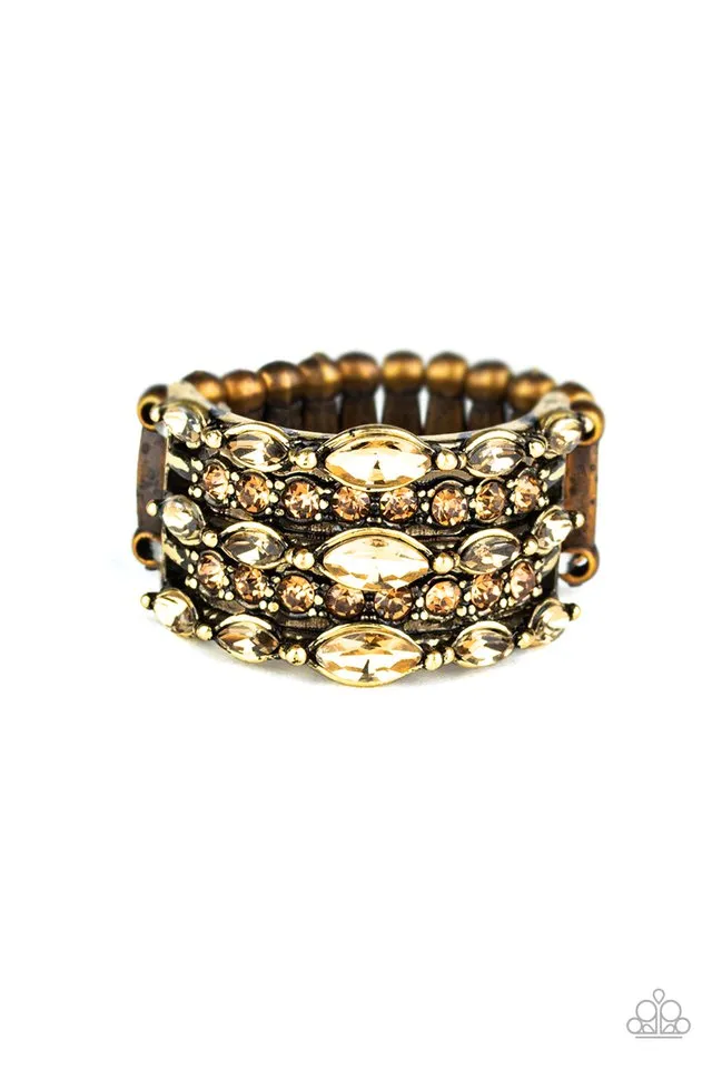 Paparazzi Ring ~ Diva Diadem - Brass