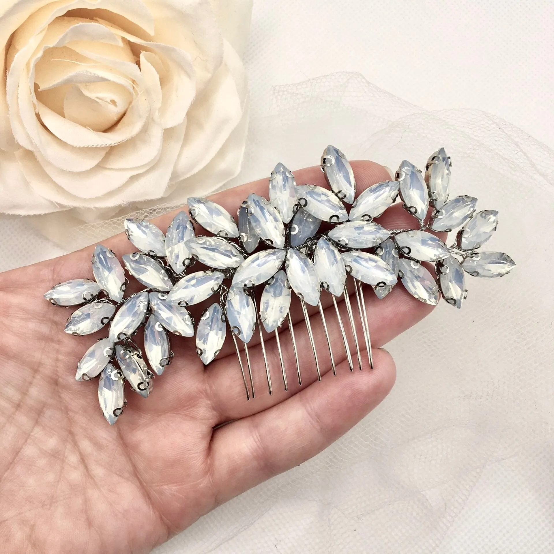 "Marielle" - Opal Bridal Hair Comb