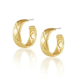 Sahira Libby Quilt Hoops - Gold