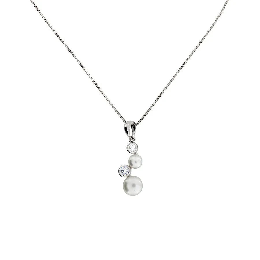 Silver Freshwater Pearl Cluster Pendant