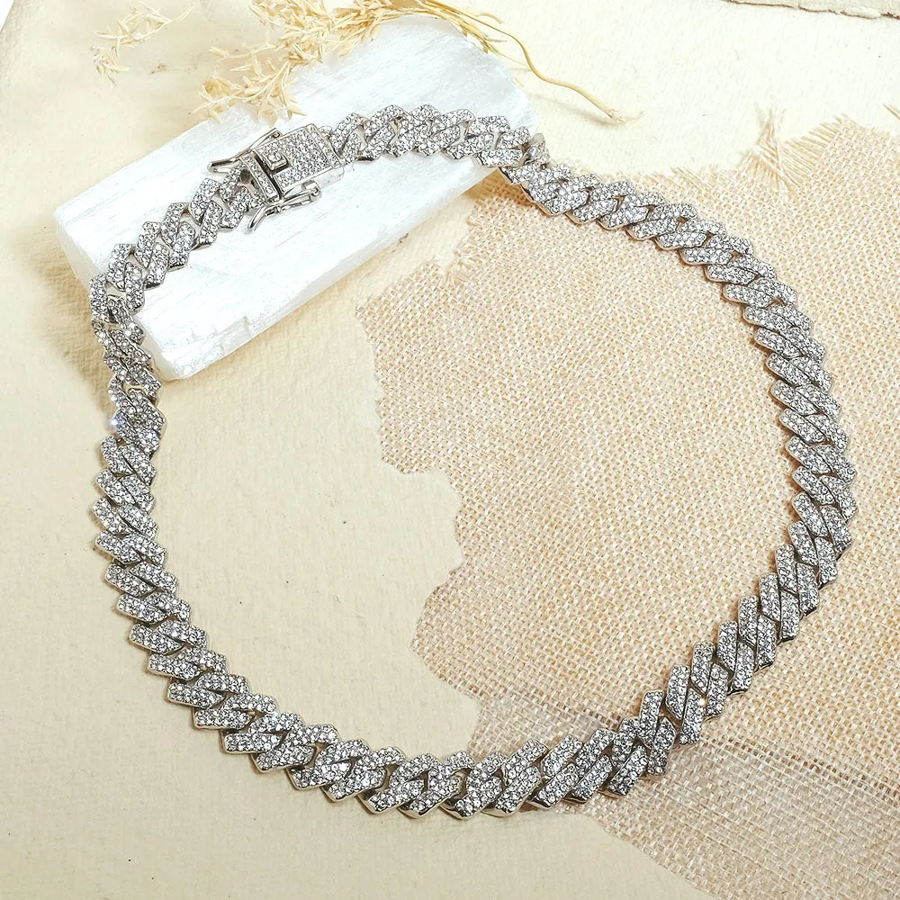 Studded Curb Cuban Men Chain