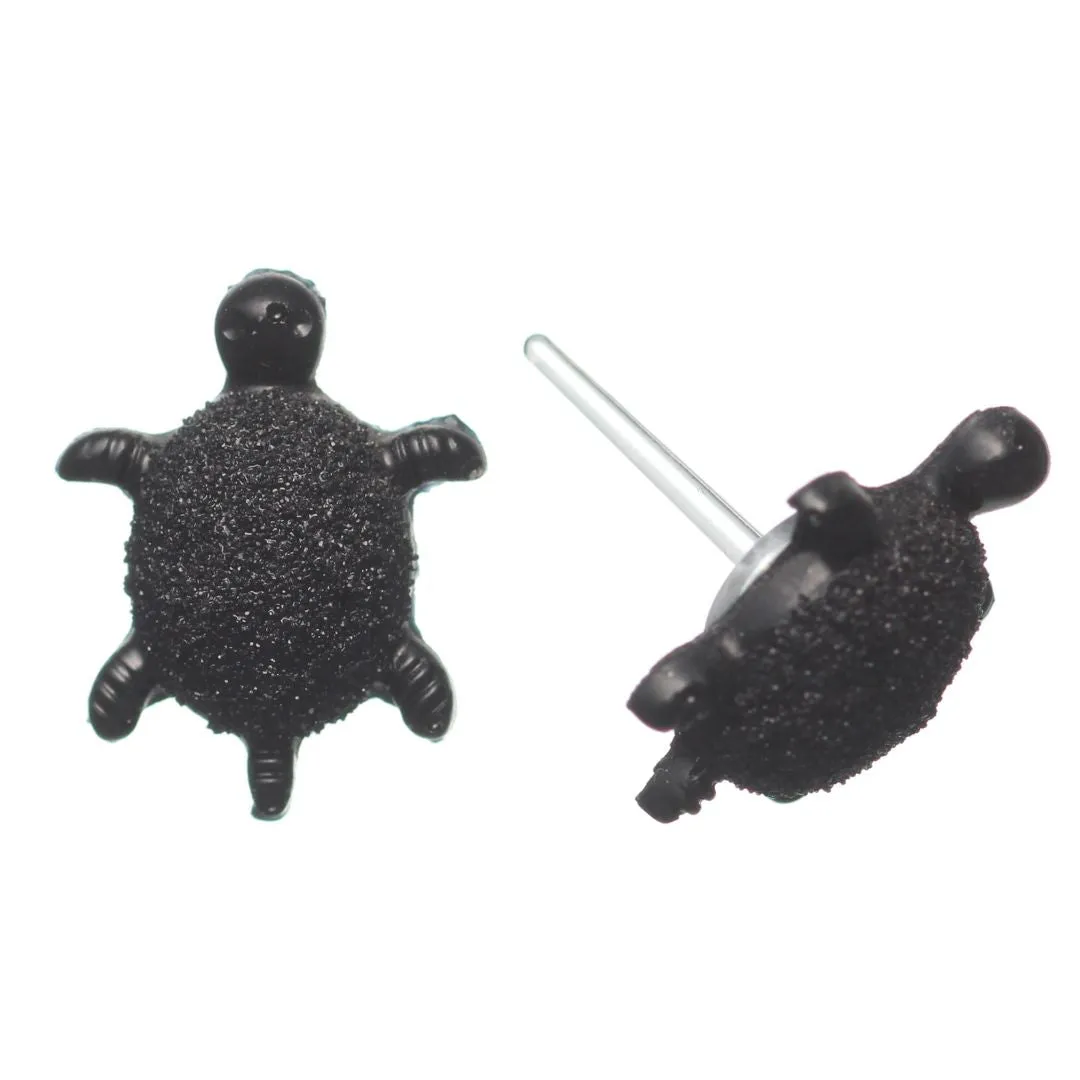 Tiny Turtle Studs Hypoallergenic Earrings for Sensitive Ears Made with Plastic Posts