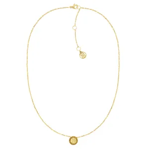 Tommy Hilfiger Jewellery Gold Steel & Crystals Women's Pendant Necklace - 2780569