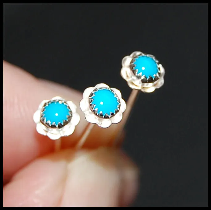 Turquoise Flower Nose Stud - Southern Belles