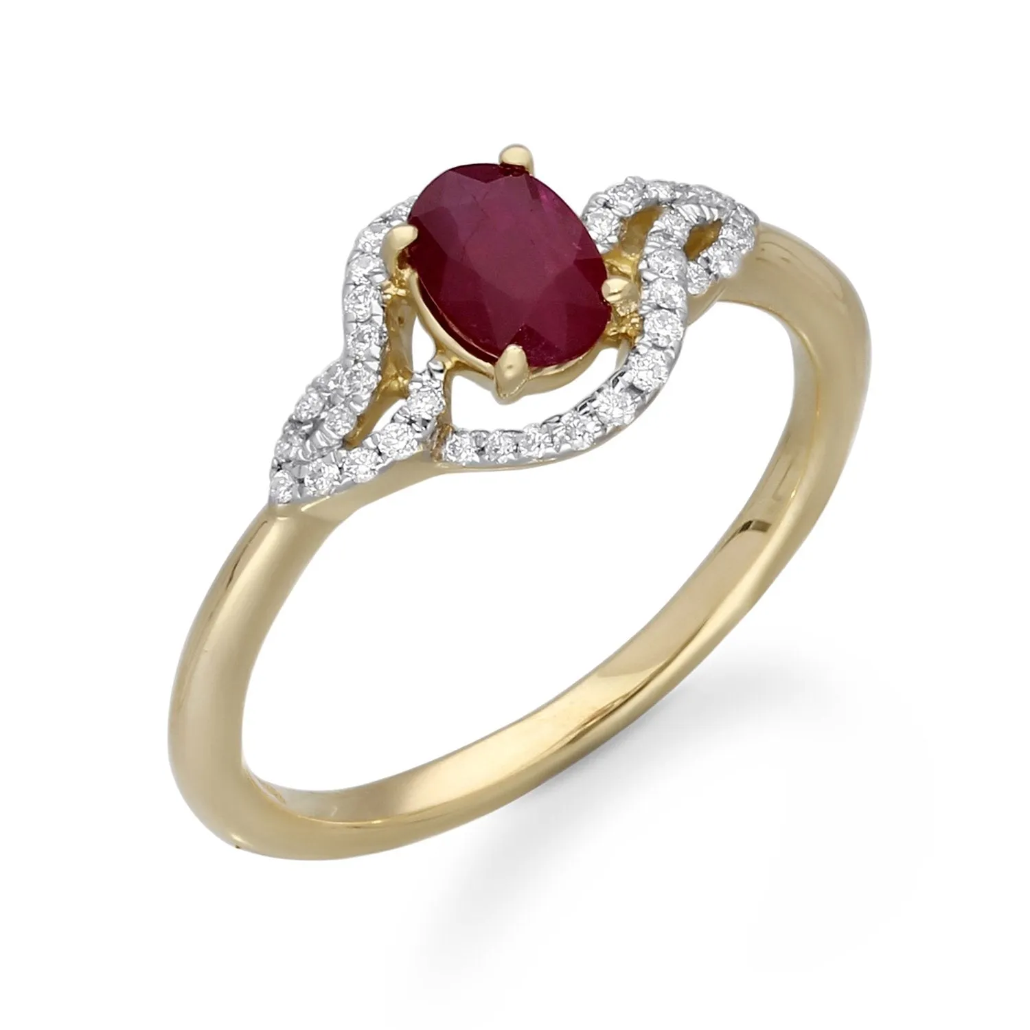 Yellow Gold Ruby & Diamond Heirloom Ring